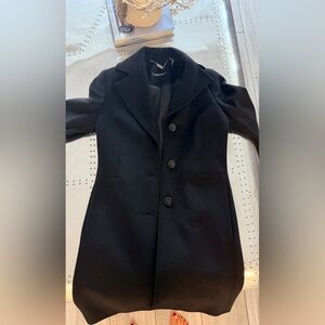 Calvin Klein Black Button-Up Coat
